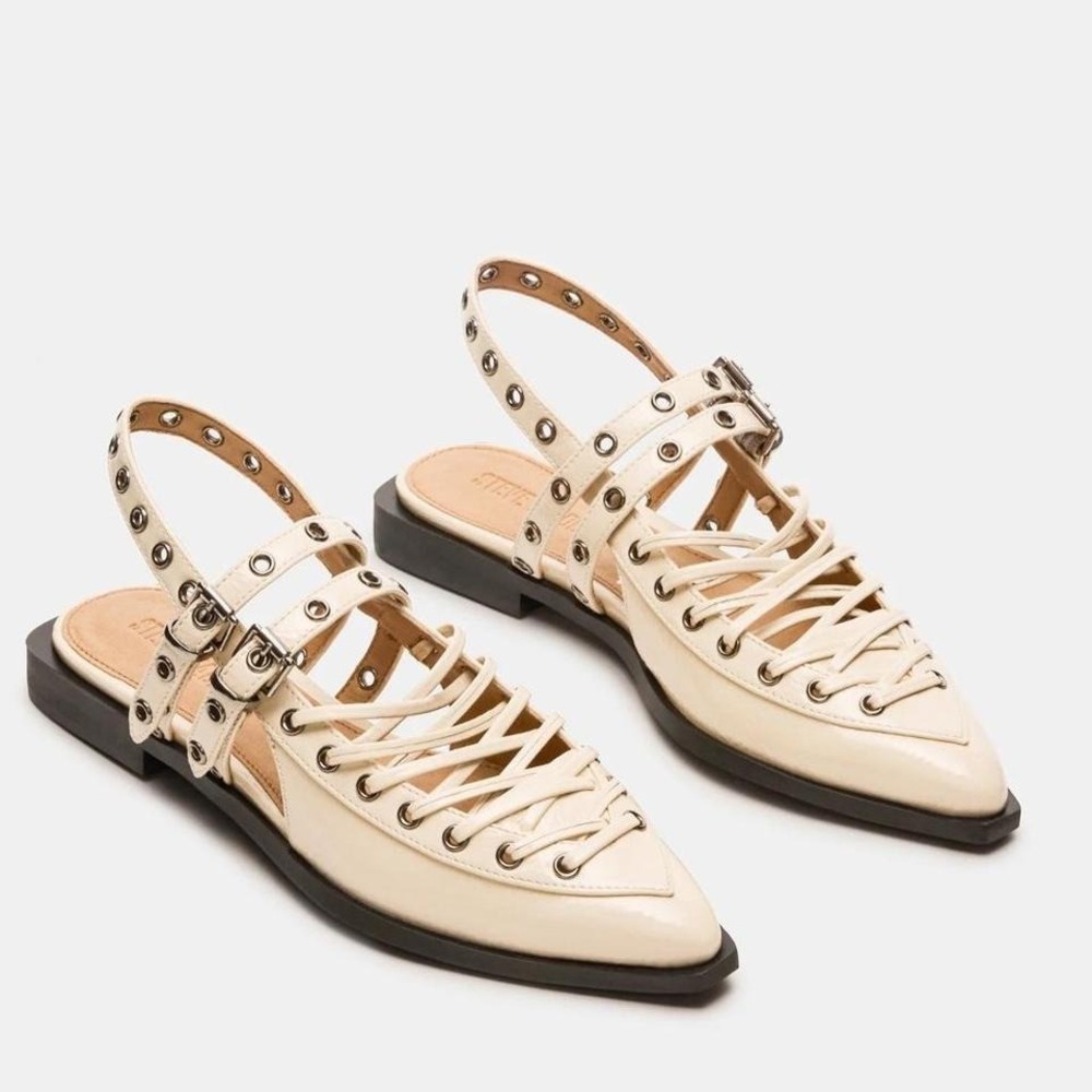 STEVE MADDEN GALANTI BONE PATENT FLAT